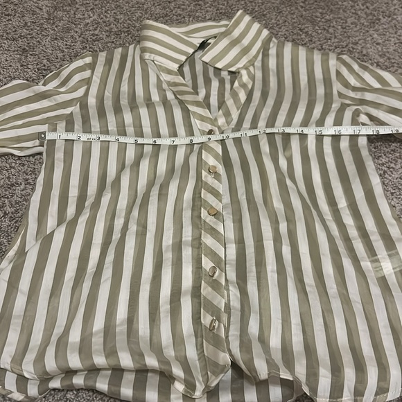 ZARA FLOWY STRIPED SHIRT - Picture 8 of 9